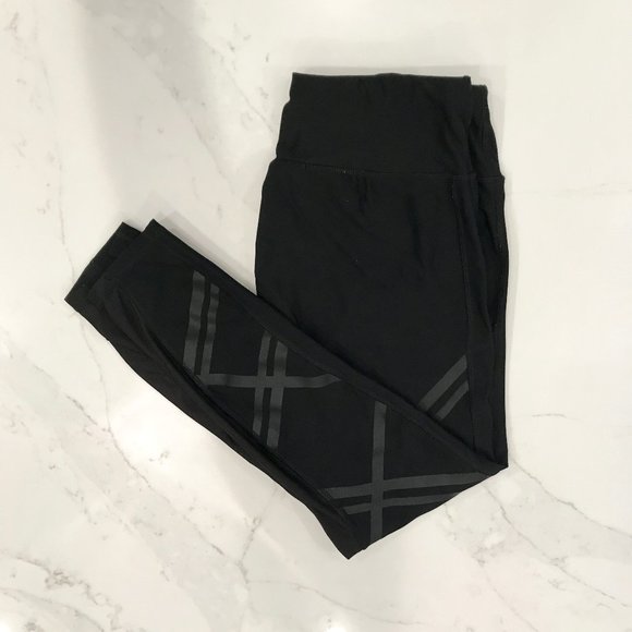 RBX Pants - RBX BLACK MESH HIGH WAISTED WORKOUT LEGGINGS